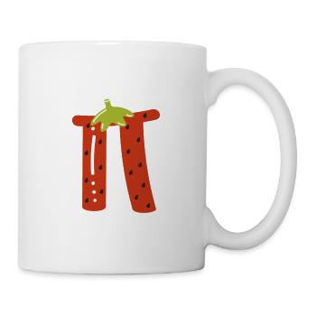 Pi comme une fraise en blanc - Mug blanc - blanc - Droite
