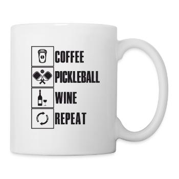 Café Pickleball Vin Ripeat Dicton pour cornichon - Mug blanc - blanc - Droite