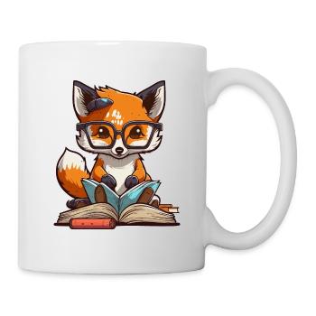 Buchhafter Fuchs - Tasse - Weiß - Rechts