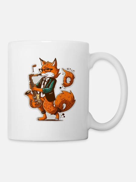 Jazziger Fuchs - Tasse - Weiß