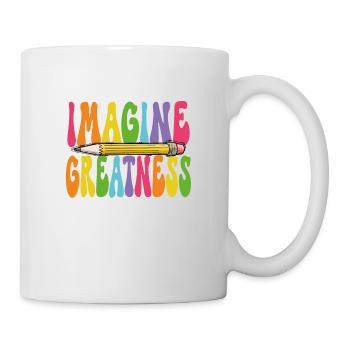 Stellen Sie Sich Größe In Weiß Vor - Tasse - Weiß - Rechts
