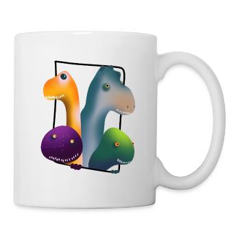 Four little monsters at the window - Mug - white - Right