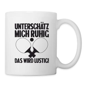 Table Tennis Pingpong Outfit Tischtennisspieler - Tasse - Weiß - Rechts