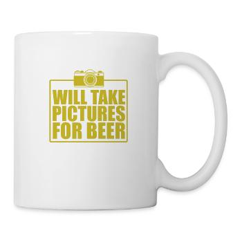 Will Take Pictures for Beer Fotograf - Tasse - Weiß - Rechts
