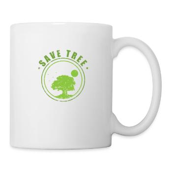 Save Tree Natur Wälder Blätter Umwelt - Tasse - Weiß - Rechts