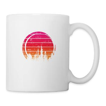 Wald aus Bäumen Natur Blätter Forst - Tasse - Weiß - Rechts