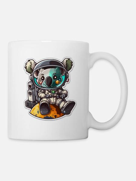 Koalas im Weltraum - Tasse - Weiß