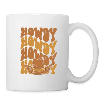 Howdy Cowboy In Weiß - Tasse - Weiß - Rechts
