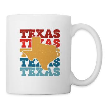 Texas Coloré Rétro Blanc - Mug blanc - blanc - Droite