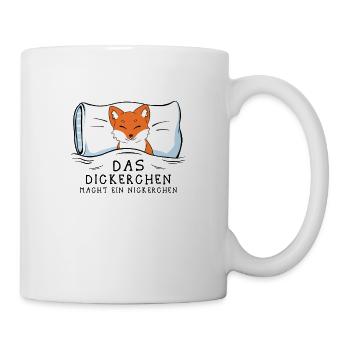 Dickerchen macht Nickerchen Fuchs - Tasse - Weiß - Rechts