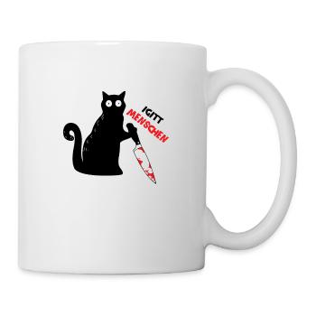 Igitt Menschen Katze Introvertiert - Tasse - Weiß - Rechts
