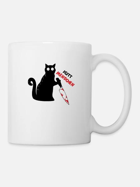 Igitt Menschen Katze Introvertiert - Tasse - Weiß
