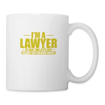 Je suis avocat pour gagner du temps Je ne me trompe jamais - Mug blanc - blanc - Droite