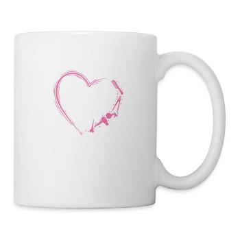 Coeur avec coiffeur Equipement de travail Profession Cheveux - Mug blanc - blanc - Droite