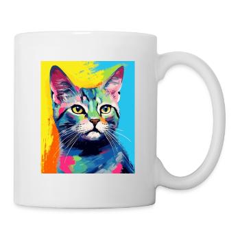 Tenue de chat chat à poil court pour les amoureux des chats - Mug blanc - blanc - Droite