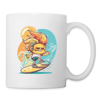 Surfer sur les vagues - Mug blanc - blanc - Droite