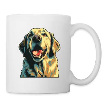 Labrador Dogs Maman et Labfather Papa Golden - Mug blanc - blanc - Droite