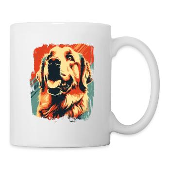 Labrador Dogs Maman et Labfather Papa Golden - Mug blanc - blanc - Droite