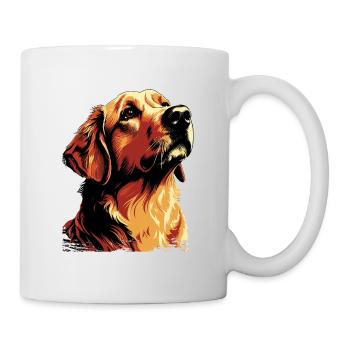 Labrador Dogs Maman et Labfather Papa Golden - Mug blanc - blanc - Droite