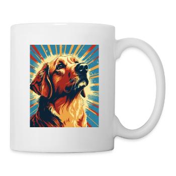 Labrador Dogs Maman et Labfather Papa Golden - Mug blanc - blanc - Droite