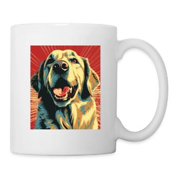 Labrador Dogs Maman et Labfather Papa Golden - Mug blanc - blanc - Droite