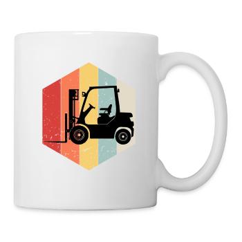 Vintage Forklift Operator - Mug - white - Right
