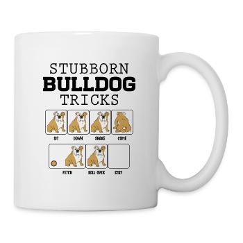 Stubborn English Bulldog Tricks - Mug - white - Right