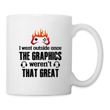 Funny Gamer I Went Outside - Mug - white - Right