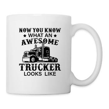 What An Awesome Trucker Looks Like - Mug - white - Right