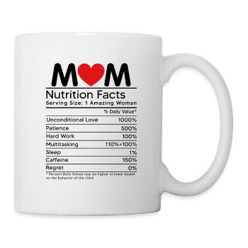 Mom Nutrition Facts - Mug - white - Right