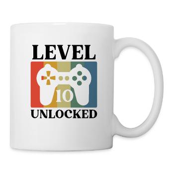 Funny Gaming - Level 10 Unlocked - Mug - white - Right