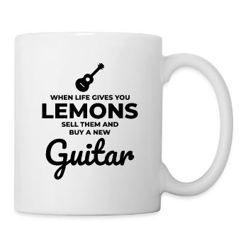 Von Zitronen bis Gitarren: Eine musikalische Reise - Tasse - Weiß - Rechts