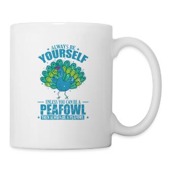 Soyez toujours vous-même à moins que vous ne puissiez être un paon - Mug blanc - blanc - Droite