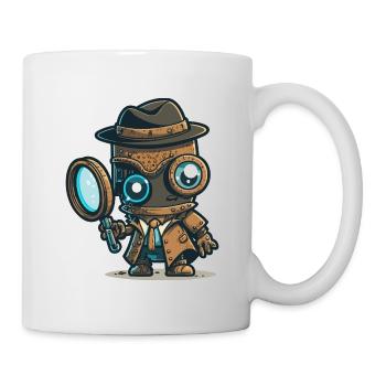 Detektiv-Bot - Tasse - Weiß - Rechts