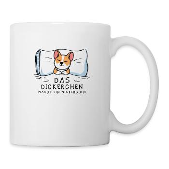 Dickerchen macht Nickerchen Corgi - Tasse - Weiß - Rechts