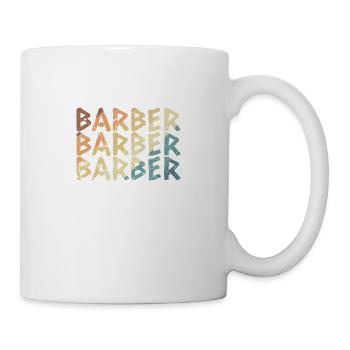 Barbier Coiffeur Profession Coupe de cheveux - Mug blanc - blanc - Droite