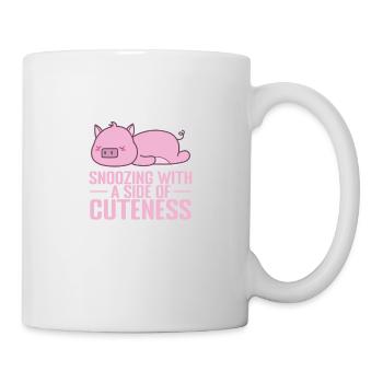 Snoozing with a Side of Cuteness Pajamas - Mug - white - Right