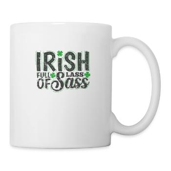 Irish full Lass of Sass St. Patrick's Day - Mug - white - Right