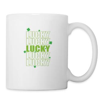 Lucky St. Patrick's Day custom - Mug - white - Right