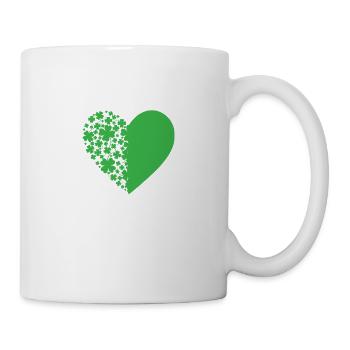 Cœur de Shamrocks Fête de la Saint-Patrick - Mug blanc - blanc - Droite