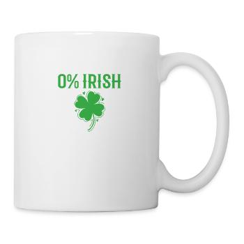 0% Irlandais Saint-Patrick - Mug blanc - blanc - Droite