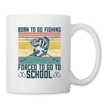 Born To Go Fishing Bass Fish Fisherman Boys - Mug - white - Right