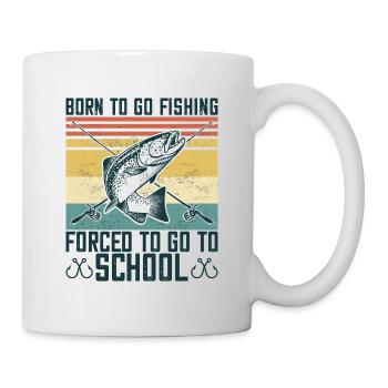Born To Go Fishing Bass Fish Fisherman Boys - Mug - white - Right