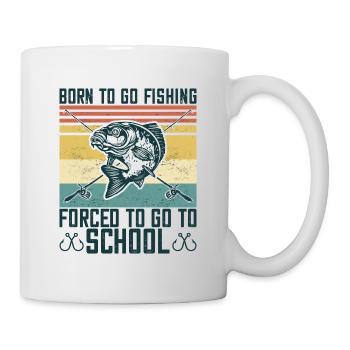 Born To Go Fishing Bass Fish Fisherman Boys - Mug - white - Right