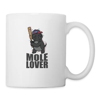Mole Lover spielt Baseball Tier Erdhügel - Tasse - Weiß - Rechts