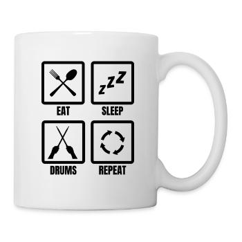 Horaire des batteurs - Mug blanc - blanc - Droite
