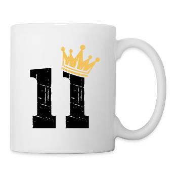 11 Krone 11. Geburtstag 11 Jahre - Tasse - Weiß - Rechts
