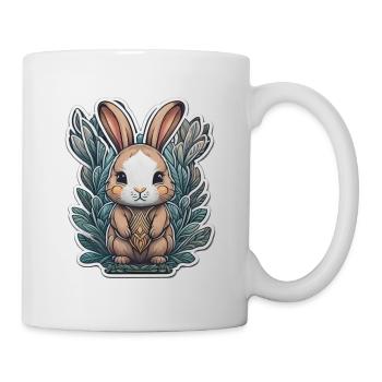 Hase - Tasse - Weiß - Rechts