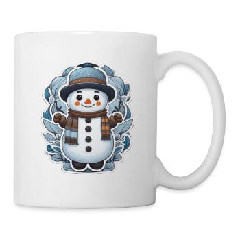 Bonhomme de neige - Mug blanc - blanc - Droite
