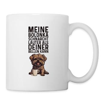 Meine Bolonka schnarcht lauter - Bolonka Zwetna - Tasse - Weiß - Rechts
